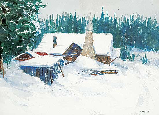 #471 ~ Harvie - View from the Outhouse - Skoki Lodge