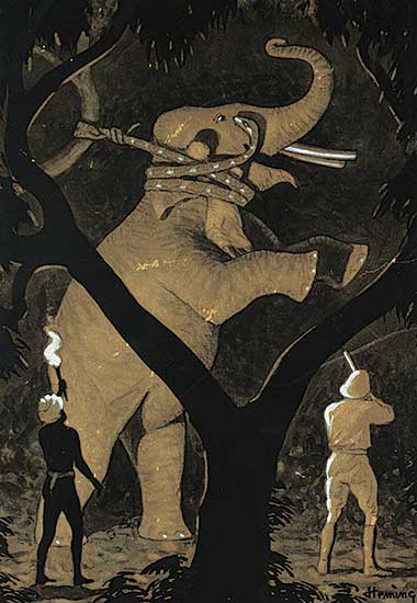 #477 ~ Heming - Great as Was The Elephant's Strength, She Could Not Break the Python's Deadly Grasp