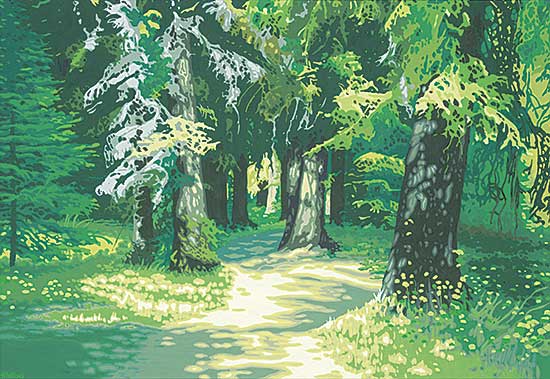 #602 ~ Hinton - Untitled - Sunny Day in the Forest