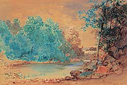 #484 ~ Jacobi - Untitled - Pastoral River Scene #484 ~ Jacobi - Untitled - Pastoral River Scene