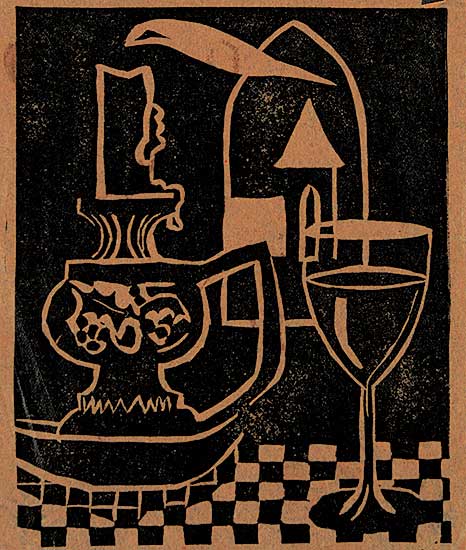 #1011 ~ Bates - Untitled - Still Life with Candle and Wine