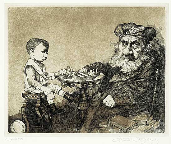 #1020 ~ Bragg - Untitled - Chess Game  #132/250