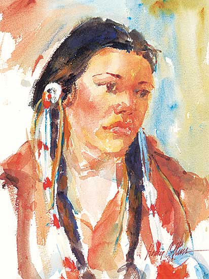 #1045 ~ Collins - Untitled - Woman in Braids