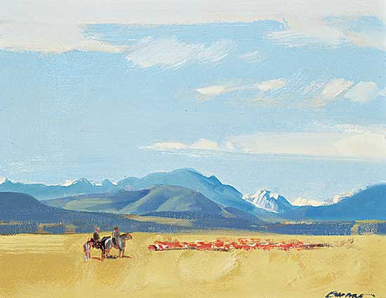 #1063 ~ Ewart - Field Sketch, Near Kananaskis Looking S.W.
