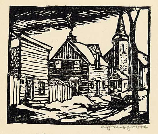 #1216 ~ Musgrove - Untitled - Church and Houses