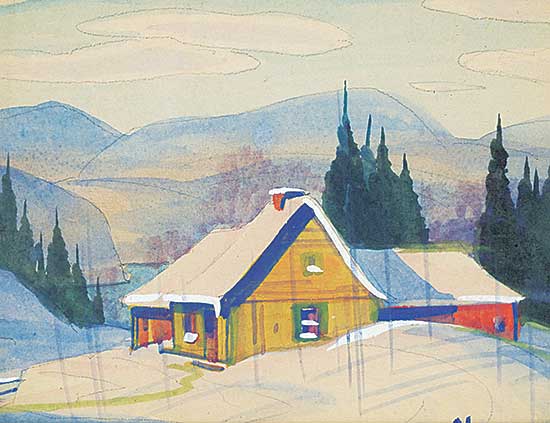 #1222 ~ Norwell - Untitled - House in Snow