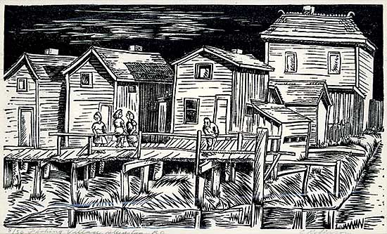 #1278 ~ Robinson - Fishing Village, Steveston, B.C.  #8/50