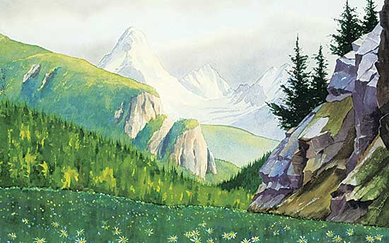 #1345 ~ Smith - Flowered Meadow, Yoho