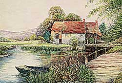 #1093 ~ Harding - Untitled - The Cottage on the Stream