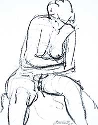 #1341 ~ Sellin - Untitled - Seated Figure