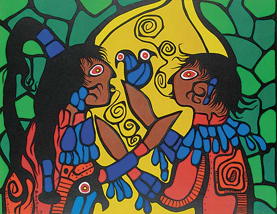 #42 ~ Morrisseau - Untitled - Colourful Conversation