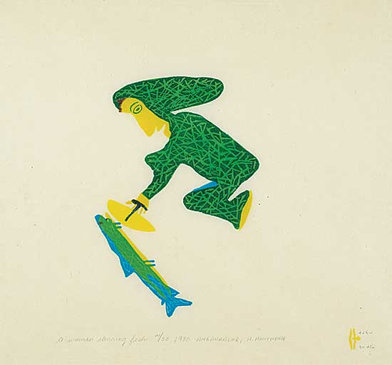 #107 ~ Anguhadluq - A Woman Cleaning Fish  #17/50