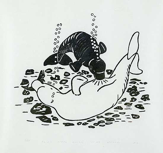 #165 ~ Morgan - White Whale Nursing Her Baby  #13/50