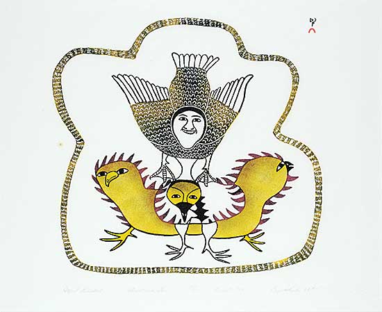 #186.1 ~ Pootoogook - Oopiit Tanisiktuk [Owl Dance]  #26/50