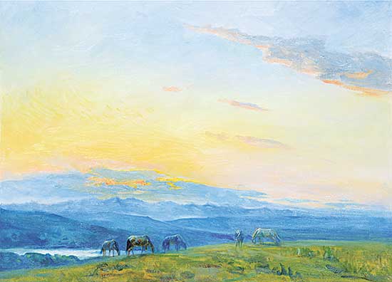 #26 ~ de Grandmaison - Untitled - Sunset Over the Herd