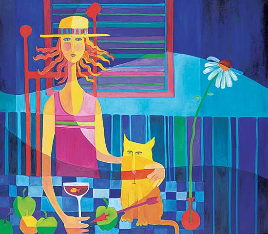 #73 ~ Mabee - Lunching with a Pink Nosed Cat