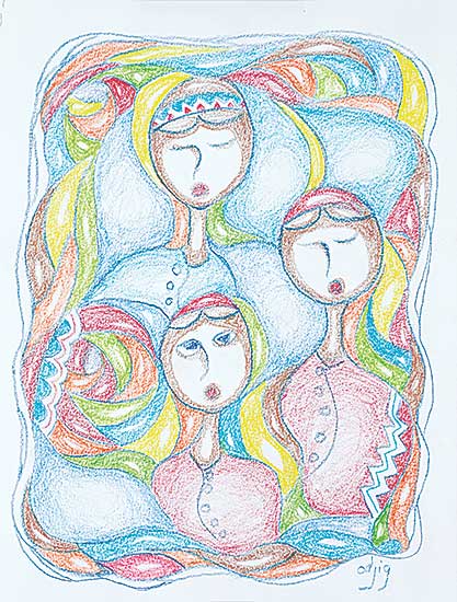 #95 ~ Odjig - Family of Three