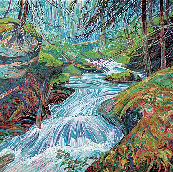 #225 ~ More - Mountain Stream and Mist, N.B.