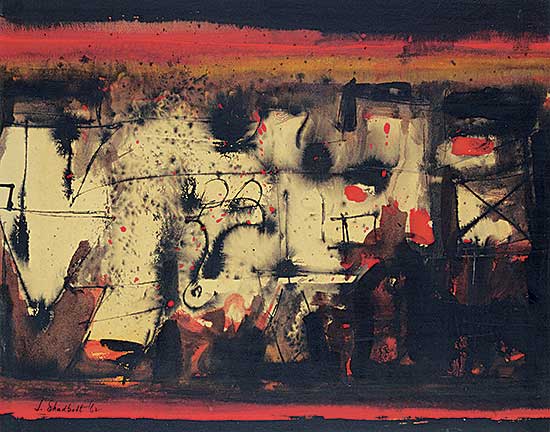 #237 ~ Shadbolt - Untitled - Movements in Black and Red