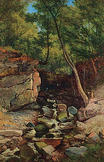 #310 ~ Holland - Stanally Clough, Todmorden [The Artist Sketching]