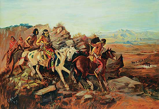 #316 ~ Russell - Ambush of a Pack Train