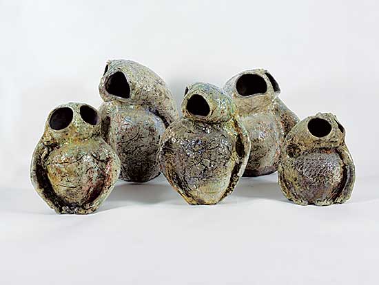 #408 ~ Blodgett - Untitled - Owl Family