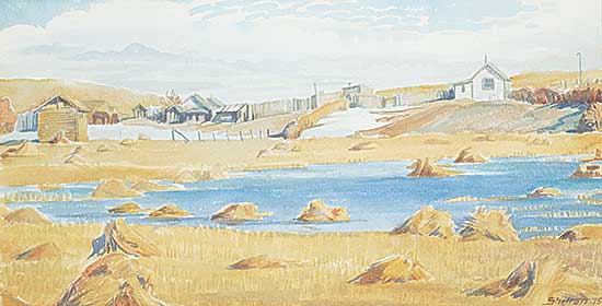 #486 ~ Shelton - Untitled - Snow Melt on the Prairies