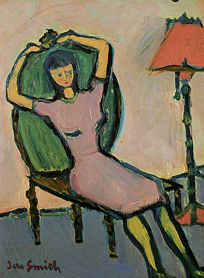 #488.2 ~ Smith - Untitled - Lady in a Green Chair