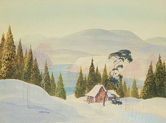 #1247 ~ Norwell - Untitled - Cottage in the Snow
