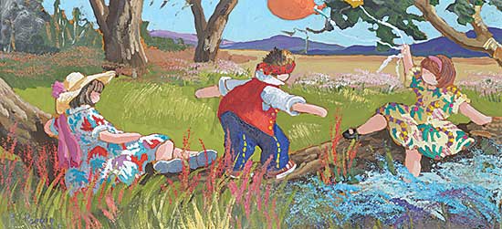 #1250 ~ Paquin - Playing in the Pond