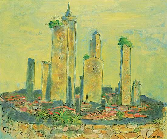 #1368 ~ Winter - The Towers of Gimignano