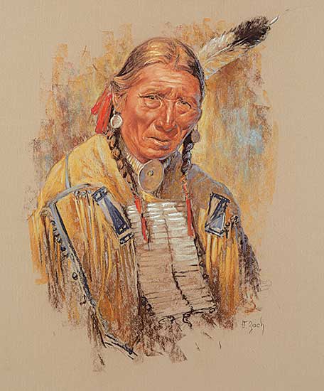 #1380 ~ Zach - Portrait of Male with Feather