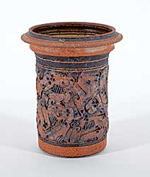 #1076.2 ~ Drahanchuk - Untitled - Abstract Brown and Black Vase