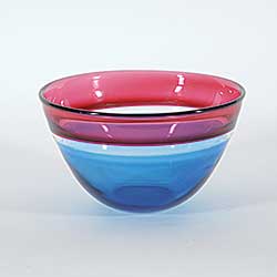 #1142 ~ Henry - Blue and Gold Ruby Bowl