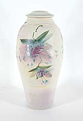 #1148 ~ Hopper - Untitled - Peony Flowering Vase with Lid