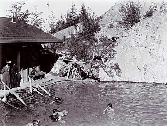 #82 ~ Barnes - Cave and Basin Bath House and Pool, Banff, Alberta, circa 1906
