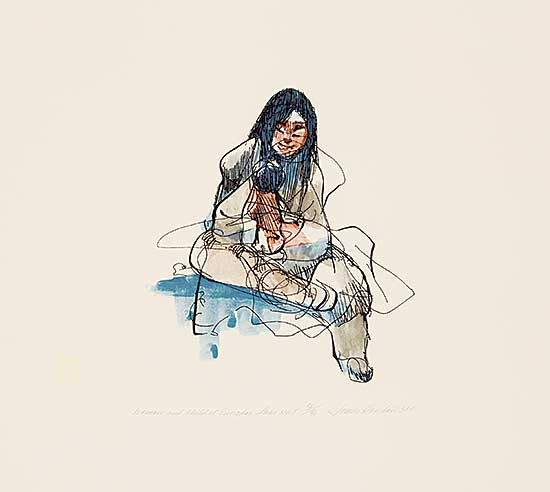 #1042 ~ Houston - Woman and Child at Ennadai Lake NWT  #50/96