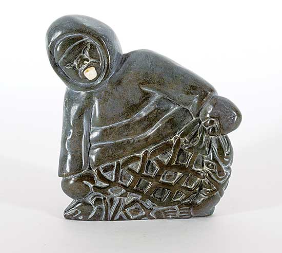 #1046 ~ Inukpuk - Untitled - Man Smoking Pipe