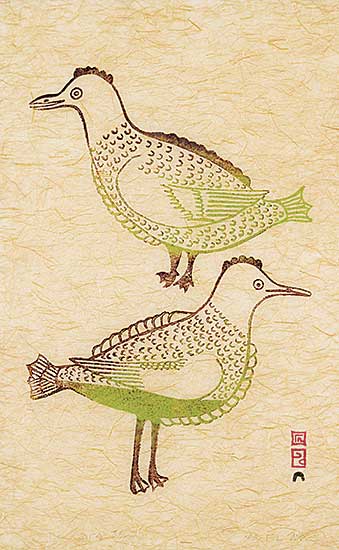 #1107 ~ Pitseolak - Untitled - Two Birds  #39/50