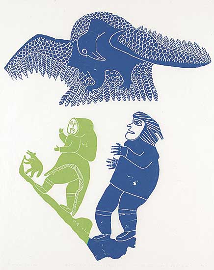 #1158 ~ Qumaluk - Untitled - Bird Attack  #16/30