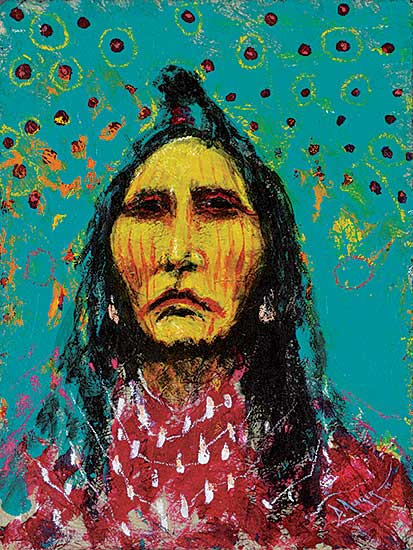 #1208 ~ Auger - Untitled - Portrait of a Man in Red