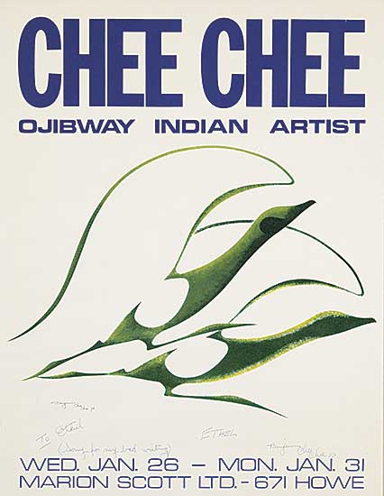 #1212 ~ Chee Chee - Chee Chee Ojibway Indian Artist / Marion Scott Ltd.