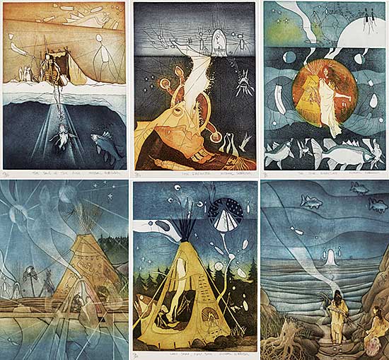 #1259 ~ Robinson - LOT OF SIX: Fish Dreamer Portfolio  #52/100