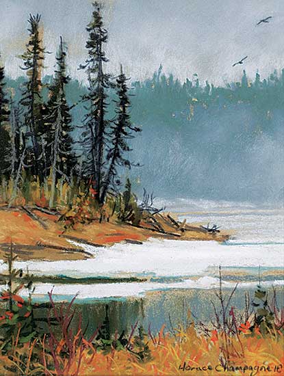 #34 ~ Champagne - Spring Thaw - Lac Tourangeau, Laurentide Park, Quebec