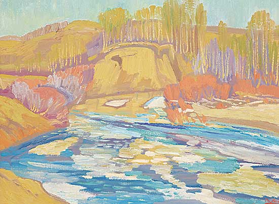 #74 ~ Kerr - Last Ice, Creek West of Millarville, Spring