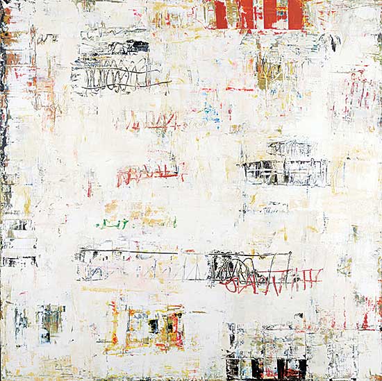 #216 ~ Fisher - Untitled - Detailed White Abstract