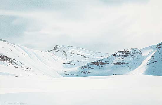 #417 ~ Camping - Untitled - Skiers Below Molar Pass