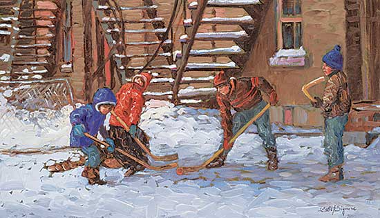 #429 ~ Del Signore - Hockey aux Hotel de Ville, Montreal [Playing Hockey on City Hall Street]