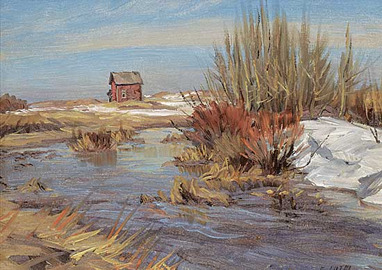 #490 ~ Luthi - A Creek in Spring, West of Clair