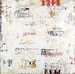 #216 ~ Fisher - Untitled - Detailed White Abstract